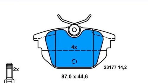 Ate set placute spate pt alfa 145,146,155,gtv