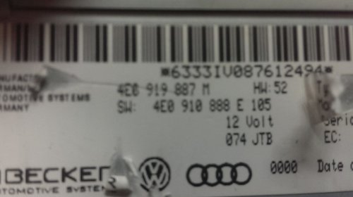 Audi A4 A5 A6 A8 Q7 ,modul Navi-dvd,2GMMI DVD,4E0910888E.