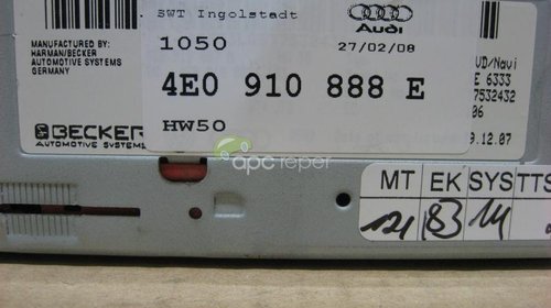 Audi A4 B8 8k A5 8t Mmi 2g Unitate Dvd Navigatie 4E0910888E