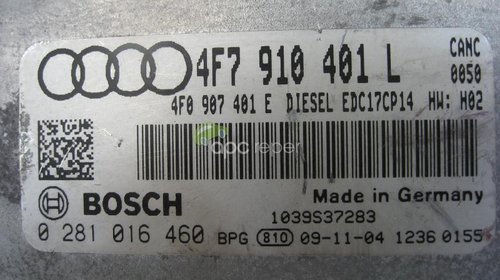 Audi A6 4f 2 7tdi Motor Can Calculator Motor Edc17 cod 4F7910401L