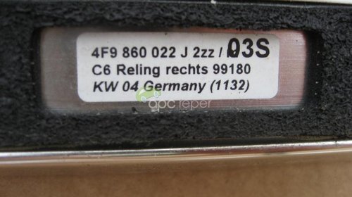 Audi A6 4f A6 4f Allroad Bara Longitudinale Plafon