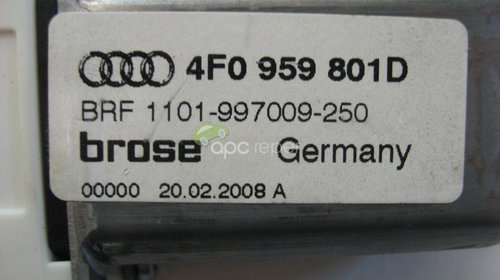 Audi A6 4f Motoras Geam Electric Motor Macara Geam Electric