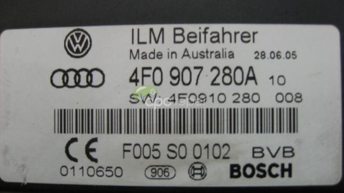 Audi A6 4f /q7 4l Ilm Calculator Confort Cod 4f0 907 280a