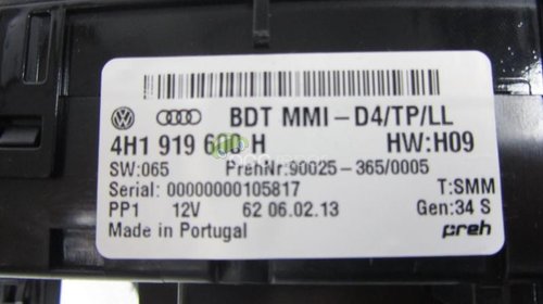 Audi A8 4h Comanda Navigatie 4h0 919 600H