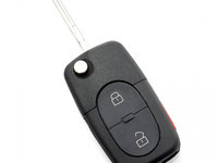 Audi - carcasa cheie tip briceag cu 2 1 butoane 1 buton de panica si baterie 1616 - CARGUARD CC034 CARGUARD