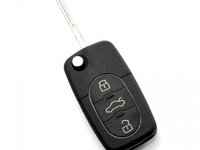 Audi - carcasa cheie tip briceag cu 3 1 butoane 1 buton de panica si baterie 1616 - CARGUARD CC037 CARGUARD