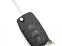 Audi - carcasa cheie tip briceag cu 3 1 butoane buton de panica si baterie 2032 - CARGUARD CC032 CARGUARD