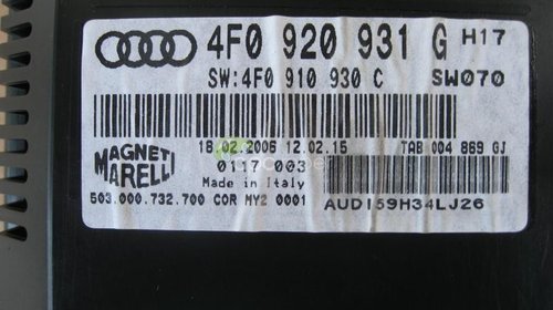 Audi S6 4f A6 Ceasuri Bord Originale S6 Compatibile A6 Benzina