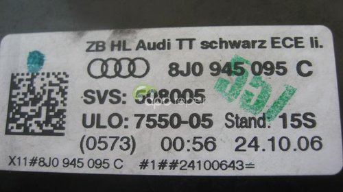 Audi TT MK 2 Stop Stanga 2008