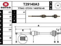 Ax cu came T29140A3 EAI pentru CitroEn Berlingo CitroEn Xsara Peugeot Grand Peugeot Partner Peugeot Ranch