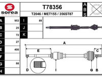 Ax cu came T78356 EAI pentru Mercedes-benz A-class Mercedes-benz B-class