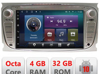 B-ford Navigatie dedicata Ford Ecran 7" 4+32GB 8Core Android radio gps Internet wifi 4G Carplay kit-ford+EDT-E407