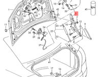 Balama capota portbagaj Audi A4 8E 2002 2003 Avant / Sedan OEM 8E5827301C