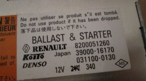Balast xenon Renault Velsatis 8200051260, 39000-16170, 031100-0130