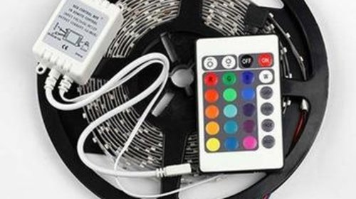 Banda led 5050 SMD 5 metri 12v RGB cu telecom