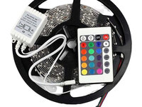 Banda Led 5050 SMD 5 Metri 12V RGB Cu Telecomanda TCT-1575