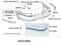 Bandou bara spate stanga Toyota Avensis OE 5275305903