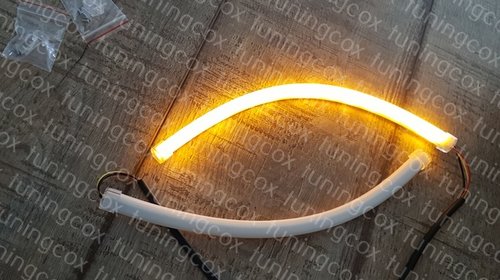 Banzi led cu semnalizare si lumi de zi DRL tip furtun