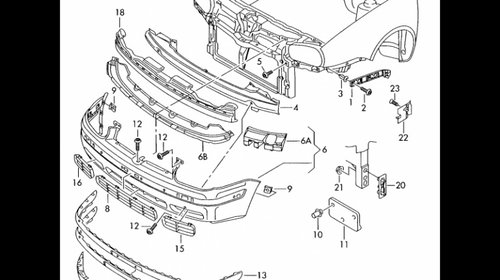 Bara Fata Am Volkswagen Golf 4 1997-2005 1J0807217C GRU