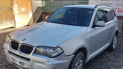 Bara fata BMW X3 E83 Facelift 2007 - 2010 Argintiu TITANSILBER METALLIC model fara spalatoare far PACHET M