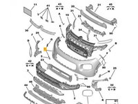 Bara fata CITROEN C3 AIRCROSS, 10.2017-, cu 4 gauri pentru Senzori de parcare (PDC), grunduit