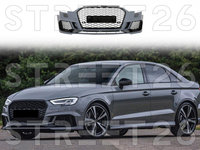 Bara Fata compatibil cu Audi A3 8V Facelift Sedan Cabrio (2016-2020) RS3 Design Negru Lucios