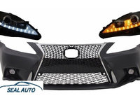 Bara Fata compatibil cu LEXUS IS XE20 (2006-2013) IS F Sport Facelift Design cu Faruri LED DRL Negru