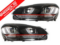 Bara Fata Faruri VW Golf 6 08-13 R20 cu Faruri LED Golf 7-Look RED