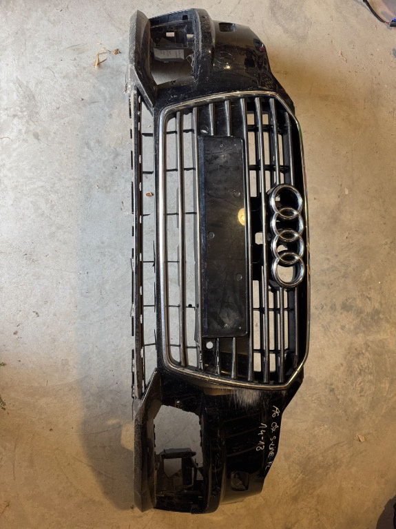 Bara fata + grila Audi A6 C7 4G S-Line FACELIFT 2014/2015/2016/2017/2018 Senzori + Spalatori