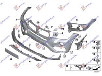 Bara fata grunduita Cu Orificiii Senzori Proximitate ,Spalator Si Camera-Bmw X6 (F16) 14-pentru Bmw X6 (F16) 14-19