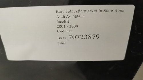 Bara Fata NOUA Aftermarket Audi A6 4B/C5 (facelift) 2001 2002 2003 2004