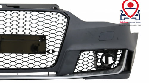 Bara Fata si Difuzor Bara Spate cu Ornamente evacuare compatibil cu Audi A3 8V (2012-2015) Hatchback Sportback RS3 Design Tuning Audi A3 8V 2012 2013 2014 2015 2016 COCBAUA38VRH