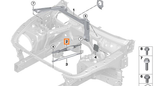 Bara Rigidizare Dreapta Oe Bmw Seria 8 G15, F92 2020→ 51618065852