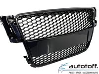 Bara Spate Audi A5 S5 8T (2007-2013) Sportback RS5 Design cu Grila Centrala Negru Mat