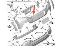 Bara spate CITROEN C3, 11.2016-, grunduit