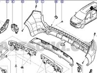 BARA SPATE DACIA LODGY DOKKER AN 2012-2016 COD 850222109R SAU 850226654R