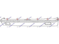 Bara spate-Mitsubishi Lancer (A171) 80-84 pentru Mitsubishi Lancer (A171) 80-84