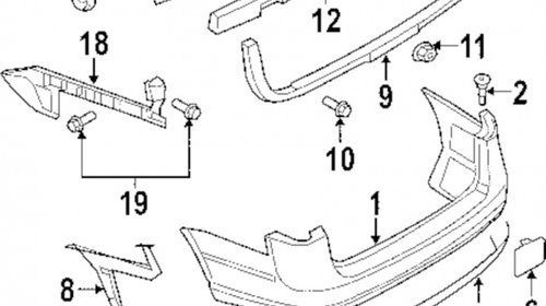 Bara spate original VW GOLF 4 VARIANT 1J98074