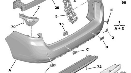 BARA SPATE pentru Peugeot 308, an 2008 AM IN 