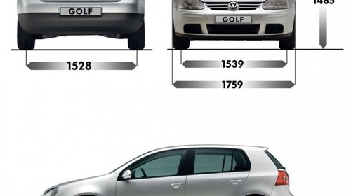 Bara spate VW Golf 5 cu locas senzor parcare partea superioara 2003 2004 2005 2006 2007 2008