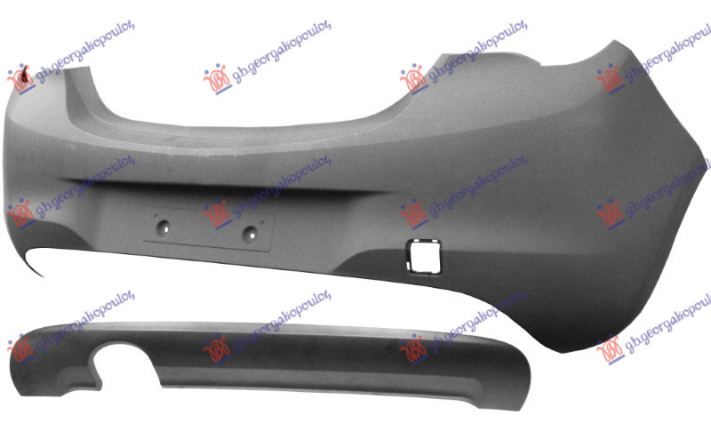 BARA SPATE [WITH & W.O PDC] [BICOLOR] - OPEL CORSA E 15-19 OPEL CORSA E 15 610003630 610003630 39002839
