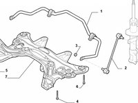 Bara stabilizatoare fata Fiat 500 (poz.1) FIAT OE 51857019