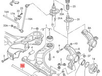 Bara stabilizatoare fata Volkswagen Golf 4 (1J1) Hatchback 2001 OEM 1J0411305B