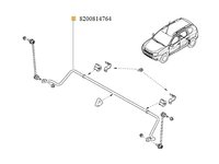 BARA STABILIZATOARE SPATE DUSTER RENAULT 8200814764 <br>