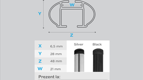 Bare transversale Menabo Tiger Silver XL pentru Audi Q5 (8R) 2014-2016