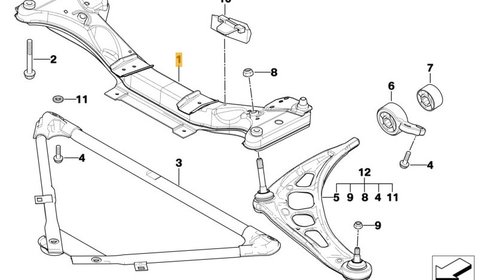 Bascula Brat suspensie roata dreapta BMW Seria 3 E46, Frap G2197