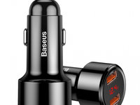 Baseus Magic Series Dual QC - Încărcător De Mașină Quick Charge 3.0 2x USB 45W 6A Negru (CCMLC20A-01)