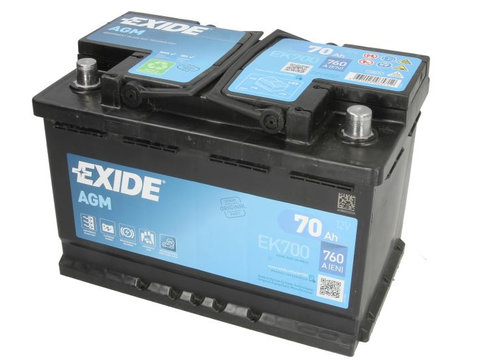 Buy Exide EK700 12V 70Ah 760CCA AGM VRLA Car Battery MINI