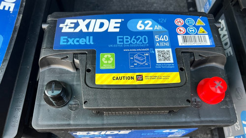 Baterie acumulator auto Exide 62Ah 540a EXIDE EB620 12V * noua * 2023