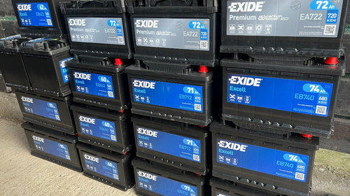 Baterie acumulator auto Exide Excell 60ah 62ah 71ah 72ah 74ah 95ah 12V